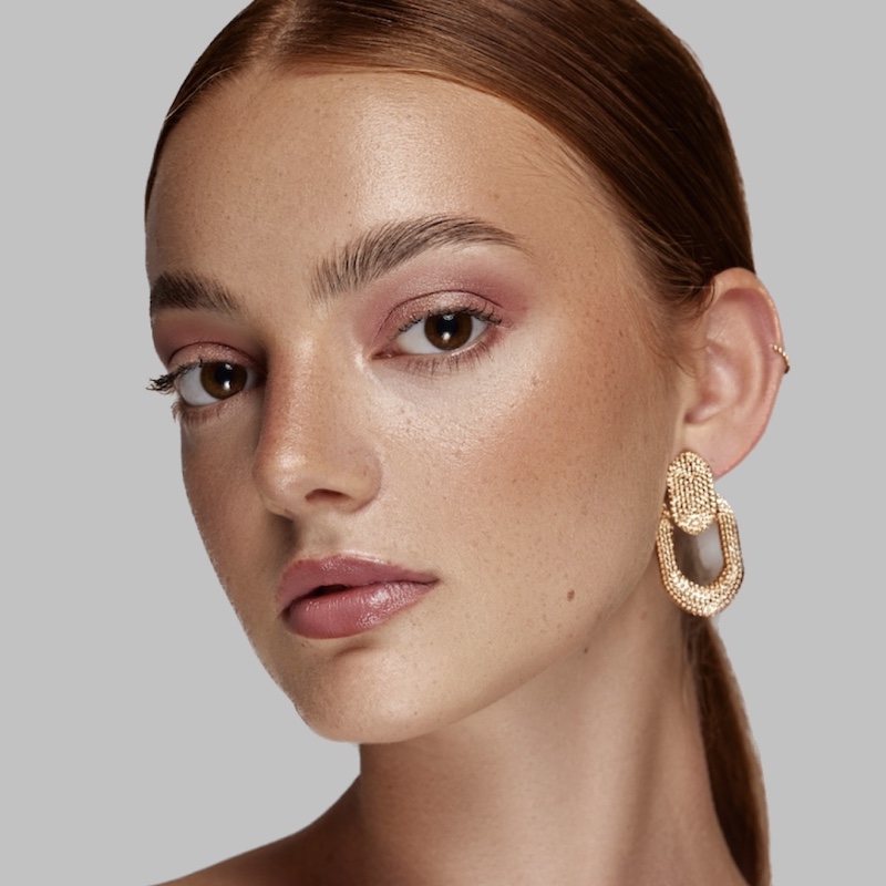 beautiful young woman with clear skin