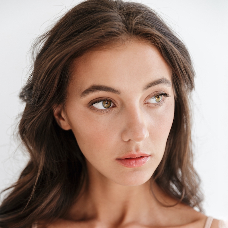 beautiful young woman with fresh skin