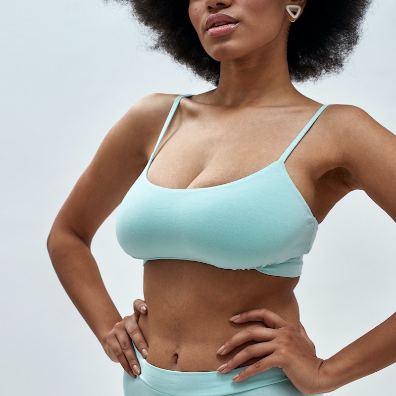 woman wearing blue bra copy